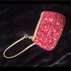 Pink Coach wristlet